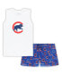 Женская пижама Concepts Sport womens White, Royal Chicago Cubs Plus Size Tank Top and Shorts Sleep Set