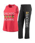 Женская пижама Concepts Sport womens Red, Black Chicago Blackhawks Meter Tank Top and Pants Sleep Set