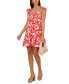 Women's Floral Print Smocked A-Line Dress