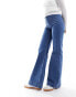 & Other Stories high waist flared jeans in mid blue