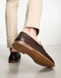 Walk London Chris woven tassel loafers in brown leather