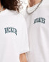 Dickies aitken left chest logo t-shirt in white and dark green