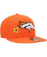 Men's Orange Denver Broncos Chain Stitch Heart 59FIFTY Fitted Hat