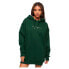 SUPERDRY Luxe Metallic Logo Hood Long Sleeve Short Dress