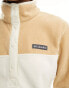 Columbia Benton Spring 1/2 snap fleece in cream and tan