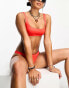 Weekday Sand sporty bikini top in shiny red