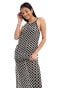 IIsla & Bird maxi crochet beach dress in black and white