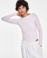 Juniors' Seamless Boat-Neck Long Sleeve Tee