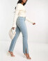 ASOS DESIGN 90s straight jean in light blue with split