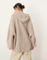 ASOS EDITION boucle knit oversized hoodie in oatmeal