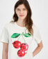 Juniors' Cherries Graphic-Print Tee