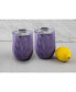 12 Oz Geode Decal Stainless Steel Wine Tumblers, Pack of 2