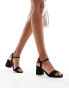 New Look block heeled sandal in black