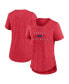 Women's Heather Red Los Angeles Angels Knockout Team Stack Tri-Blend T-shirt