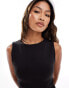 ASOS 4505 soft touch high neck vest with inner bra in black