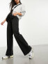 COLLUSION x008 mid rise relaxed flare jeans in washed black