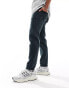 ASOS DESIGN tapered fit jeans in dark wash with green tint - DGREEN