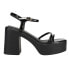 Chinese Laundry Avianna Block Heels Platform Dress Womens Black Dress Sandals B