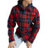 Puma Pl Statement Flanel Over Button Up Shirt Mens Blue, Red Casual Tops 6263640