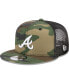 Men's Camo Atlanta Braves Woodland Camo Trucker 9FIFTY Snapback Hat