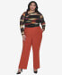 Plus Size Seamed Waistband Wide-Leg Pants