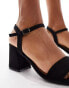 New Look block heeled sandal in black