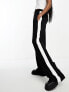 ASOS DESIGN Tall pull on trouser with contrast panel in black