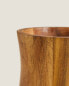 Acacia utensil holder