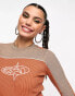 Basic Pleasure Mode fawn long sleeve tshirt in orange