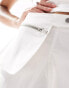 Mango X Siedres stud pocket detail co-ord skirt in white