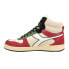 Diadora Magic Basket Mid Legacy High Top Mens Off White, Red Sneakers Casual Sh