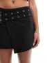 Daisy Street Y2K low rise mini skirt with buckle detail