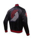 Men's Black Portland Trail Blazers 2023/24 City Edition Satin Full-Snap Jacket