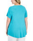 Plus Size Short-Sleeve Top, Created for Macy's