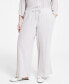 Plus Size Gauze Drawstring Pants, Created for Macy's