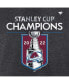 Women's Heathered Charcoal Colorado Avalanche 2022 Stanley Cup Champions Locker Room V-Neck Long Sleeve T-shirt