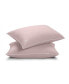 Down Alternative Pillow and Removable Pillow Protector, King, Set of 2, Pink