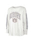 Women's White Distressed Auburn Tigers Statement SOA 3-Hit Long Sleeve T-shirt