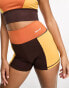 Daisy Street Active Landscape high waist legging shorts in orange