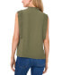 Women's Pleat-Detail Pintuck Cap-Sleeve Blouse