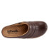 Softwalk Amber S2218-200 Womens Brown Narrow Leather Clog Flats Shoes