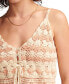 Women's Cotton Crochet Tie-Front Tank