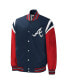 Men's Navy Atlanta Braves Title Holder Full-Snap Varsity Jacket