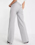 Bershka wide leg slouchy dad tailored trousers in grey