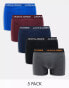 Jack & Jones 5 pack trunks in multi