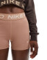 Nike Training Pro 365 3 inch leakproof legging shorts in light brown