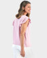 Women's Cotton Gauze Flutter Sleeve Top, Created for Macy's