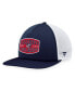 Men's Navy, White Columbus Blue Jackets Foam Front Patch Trucker Snapback Hat