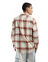 Lee Riveted check flannel shirt relaxed fit in off white