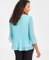 Women's Pleated Chiffon Flutter-Sleeve Top, XS-4X, Created for Macy's